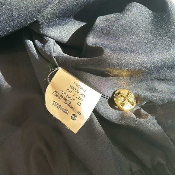 Vintage Saks Fifth Avenue Peter Nygard American Stars Bomber Jacket Size 13 Navy - Picture 6 of 8